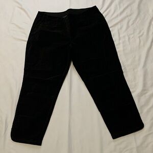 Isaac Mizrahi Live Black Velour Pants